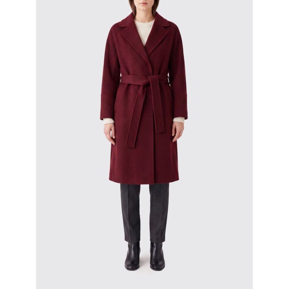 'S Max Mara Women 'S Max Mara Knee-Length Robe Coat In Pure Virgin Wool
